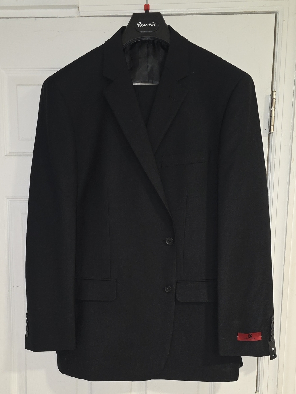 Renoir Men's Black Two piece Suit
